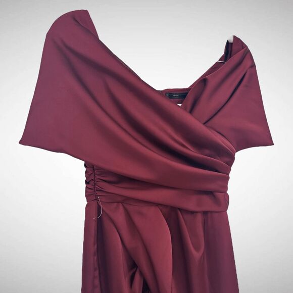 Katie May Miss Jenn Draped Strapless Statement Mini Dress Size Small‎ Bordeaux - Picture 6 of 12